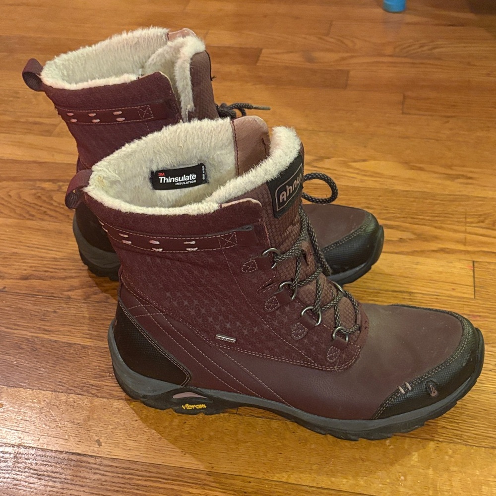 Ahnu Twain Harte leather Insulated Waterproof Winter Hiking Boots - Picture 8 of 12